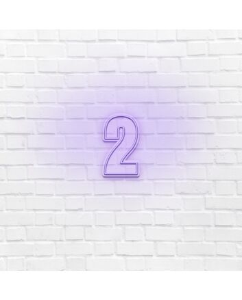 Number Two LED Neon Sign