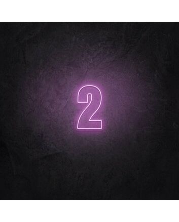 Number Two LED Neon Sign