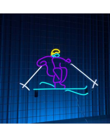 Snow Ski Skiing Led Sign Ski Man Sport Club Stadium Led Neon Sign