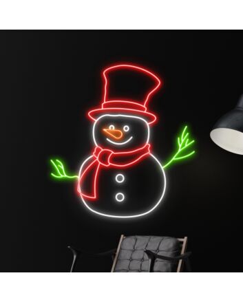 Snowman Christmas Led Neon Sign Christmas Led Sign Christmas Neon Light Christmas Decor