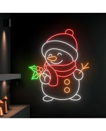 Snowman Christmas Led Neon Sign Custom Snowman Christmas Led Sign