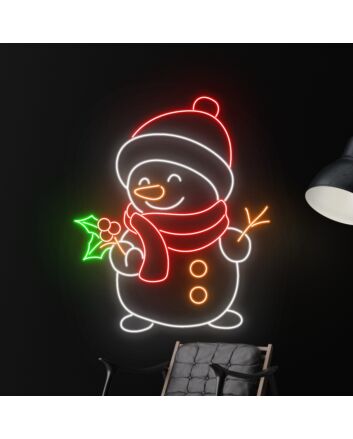 Snowman Christmas Led Neon Sign Custom Snowman Christmas Led Sign