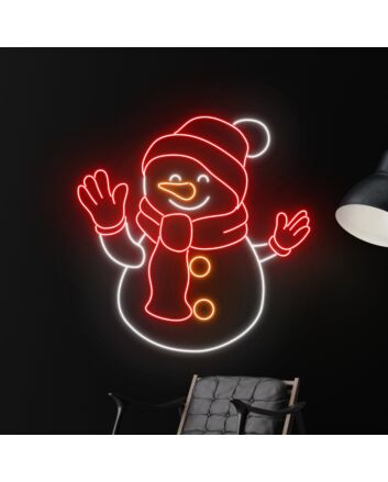 Snowman Christmas Led Neon Sign Snowman Merry Christmas Led Sign