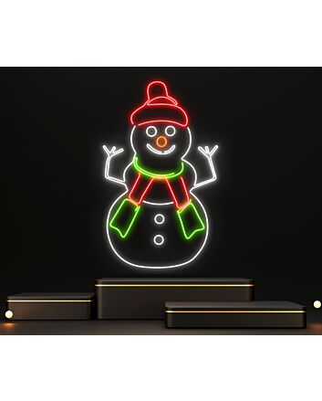 Snowman Merry Christmas Led Sign Christmas Neon Light Christmas Decor