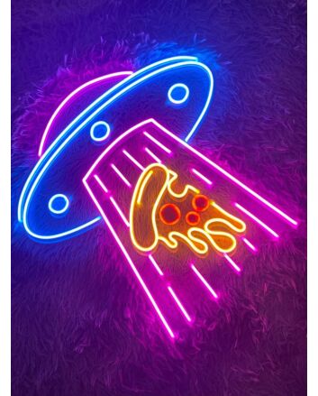 Ufo Pizza Led Neon Light Home Room Decor Restaurant Decor