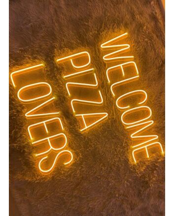 Welcome Pizza Lover Led Neon Sign Decor Restaurant Decor