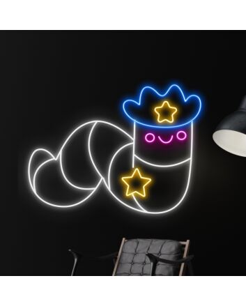 Worm Led Neon Sign Cute Worm Animal Lover Neon Light Restaurant Decor