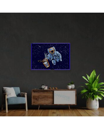 Astronaut Coffee Led Uv Neon Sign Coffee Wall Decor