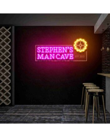 Man Cave Led Uv Neon Sign Wall Deco