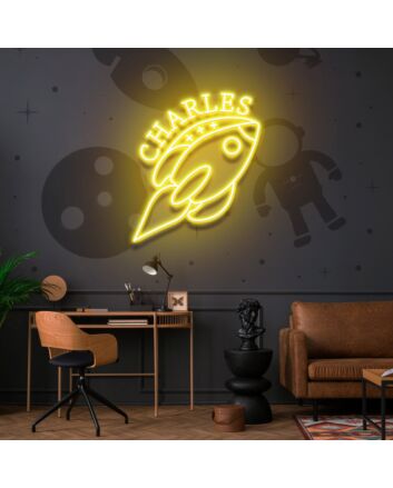 Rocket Space Gifts For Kids Rocket Wall Decor Led Neon Sign