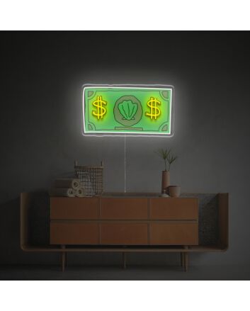 Spongebob Paper Money LED Neon Acrylic Artwork
