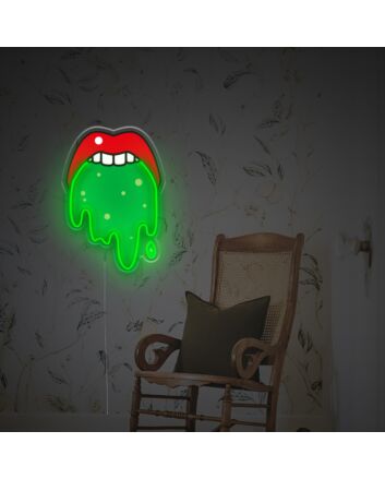 Vomiting Mouth LED Neon Acrylic Artwork