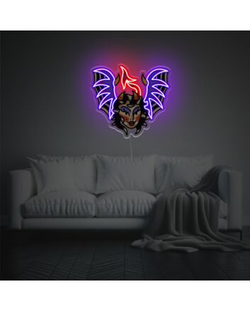 Beautiful Female Evil LED Neon Acrylic Artwork