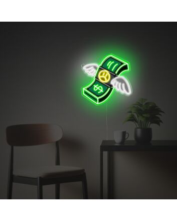 Bundle Of Banknotes LED Neon Acrylic Artwork