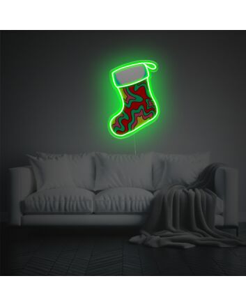 Christmas Socks LED Neon Acrylic Artwork