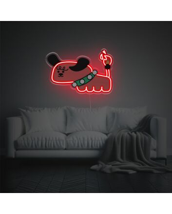 Cute Red Dog LED Neon Acrylic Artwork