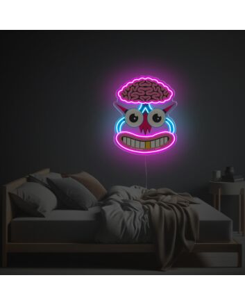 Exposed Brain Guy LED Neon Acrylic Artwork