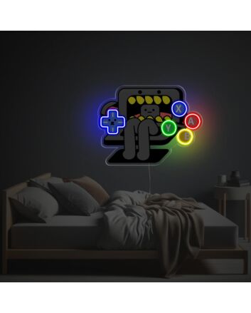 Gamepad Monster LED Neon Acrylic Artwork