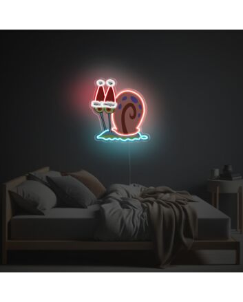 Gary With Christmas Hats LED Neon Acrylic Artwork