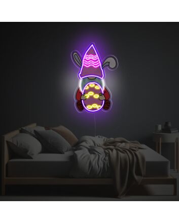 Goblin With Thanksgiving Egg LED Neon Acrylic Artwork