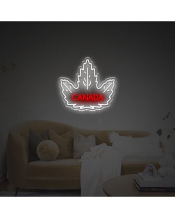 Canada With Maple Leaf LED Neon Sign