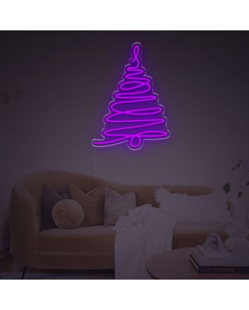 Christmas Tree Line LED Neon Sign