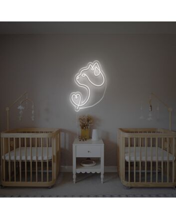 Cat With Love LED Neon Sign