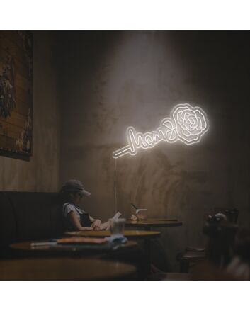 Mom Rose LED Neon Sign