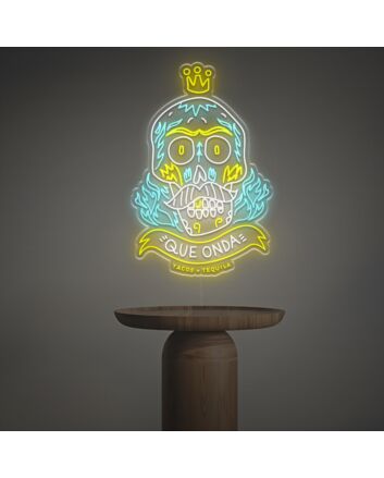 Que Onda Tacos Tequila LED Neon Sign