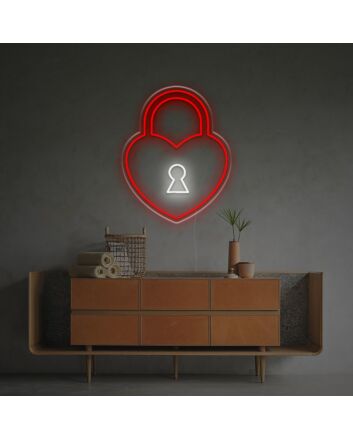Love Lock LED Neon Sign