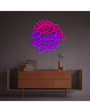 Beauty Salon With Eye Lash LED Neon Sign