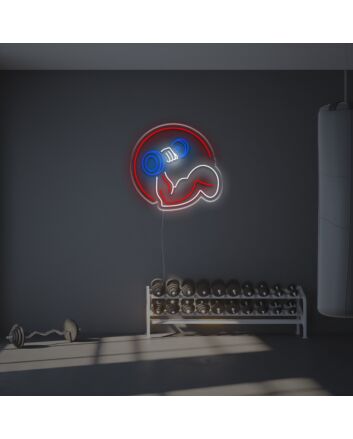 Lifting Dumbbells LED Neon Sign