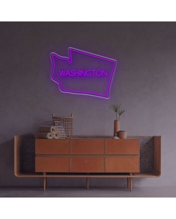 Washington Map LED Neon Sign