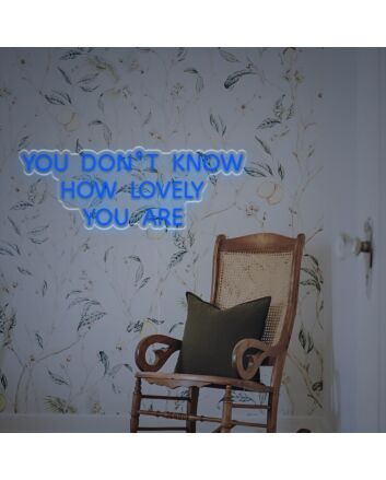 You Dont Know How Lovely You Are LED Neon Sign