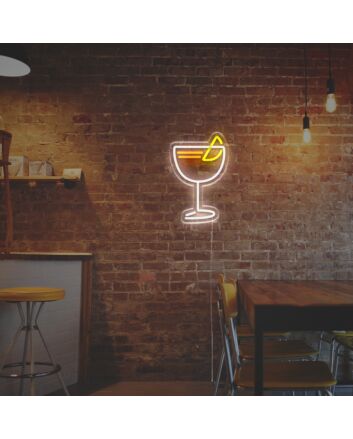 Cocktails Drink With Lemon LED Neon Sign