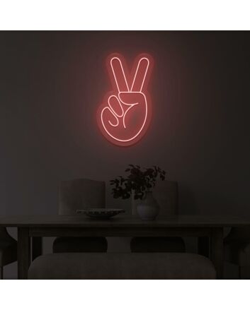 Peace Fingers LED Sign