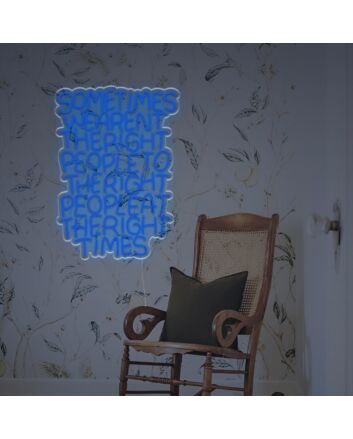 Sometimes Wearent Theright People To The Right People At The Right Time LED Neon Sign