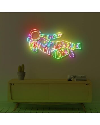 Space Man Jump LED Neon Sign