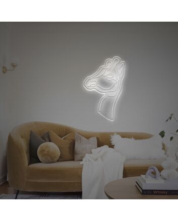 Cow Head Line Drawing LED Neon Sign