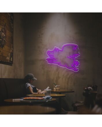 Flying Pig With Wings LED Neon Sign