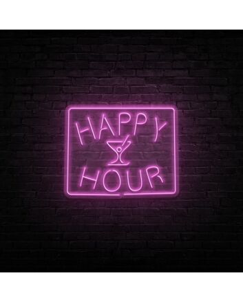 Happy Hour Neon Sign