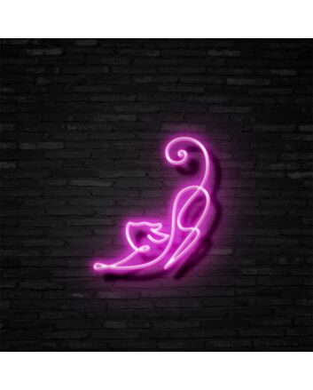 Downward Facing Cat Neon Sign
