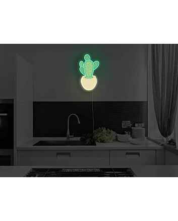 Potted Cactus Neon Sign