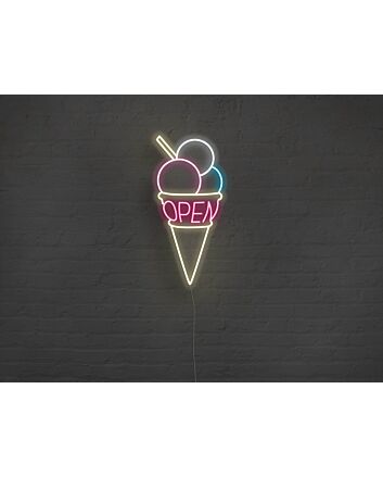 Ice Cream Open Neon Sign