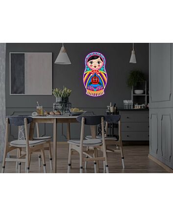 Russian Nested Doll Neon Sign
