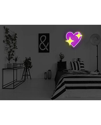 Sparkle Heart Neon Sign