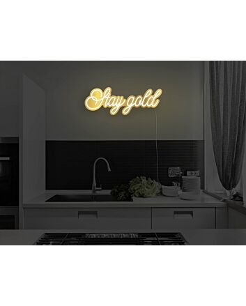 Stay Gold Metallic Neon Sign