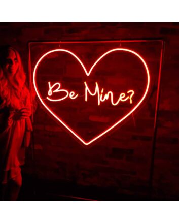 Be Mine Heart LED Neon Sign