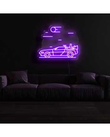Back to the Future Car Neon Sign