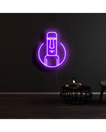 Easter Island Icon Neon Sign